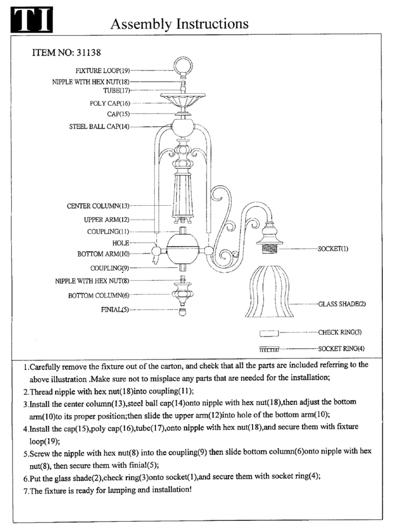 Triarch 31138 User manual Triarch 31138 User manual