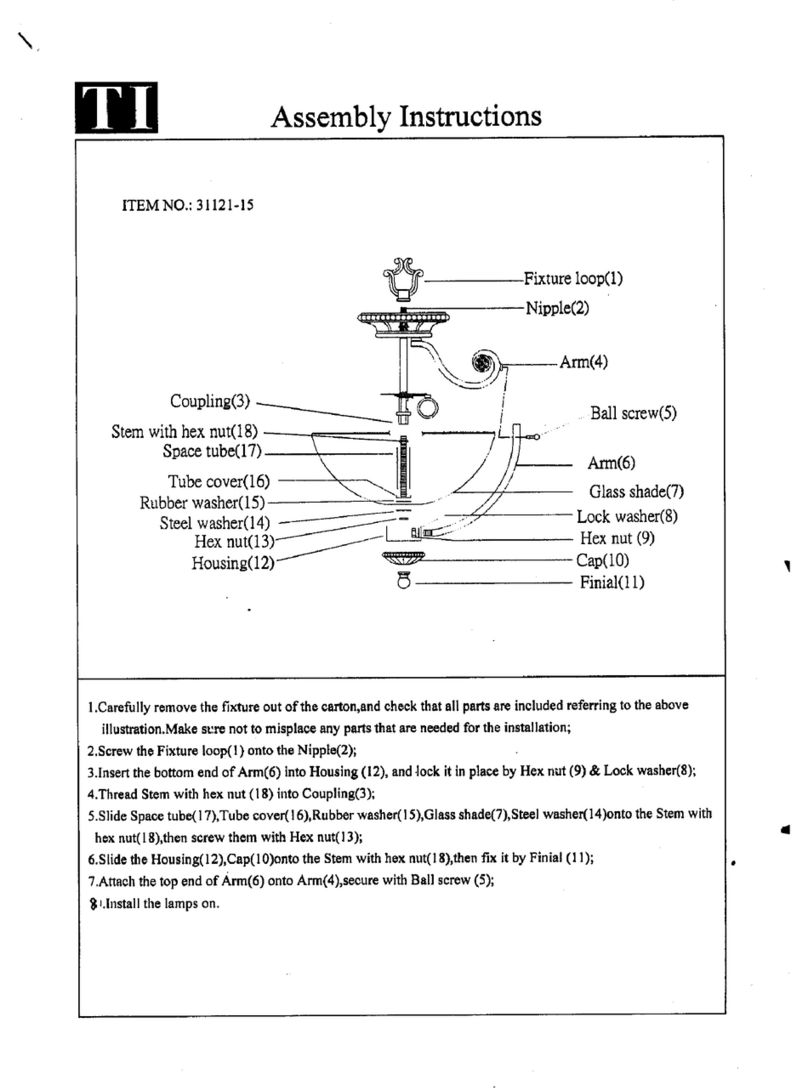 Triarch 31121-15 User manual Triarch 31121-15 User manual