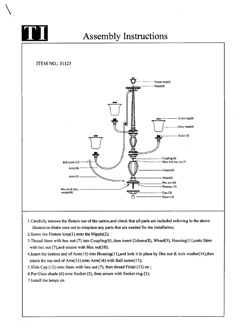 Triarch 31125 User manual Triarch 31125 User manual