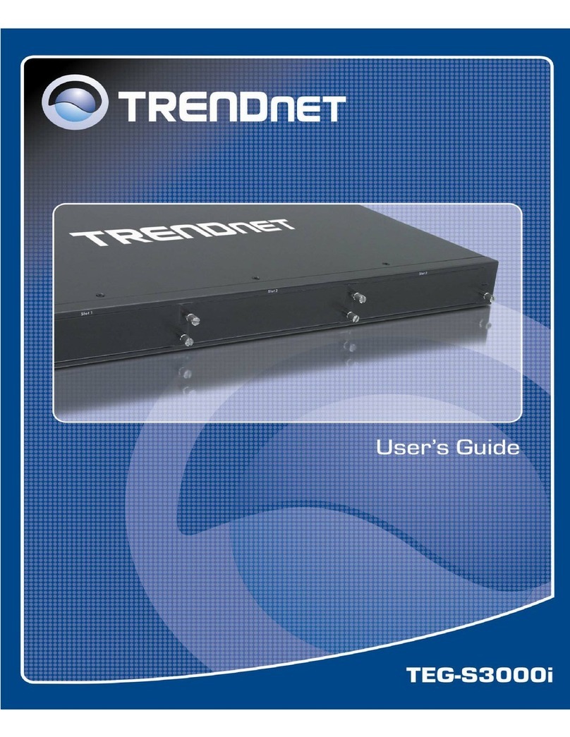 TRENDnet TEG-S3000I - TEG Gigabit Layer 2 Managed Chassis S3000i... user guide TRENDnet TEG-S3000I - TEG Gigabit Layer 2 Managed Chassis S3000i... user guide