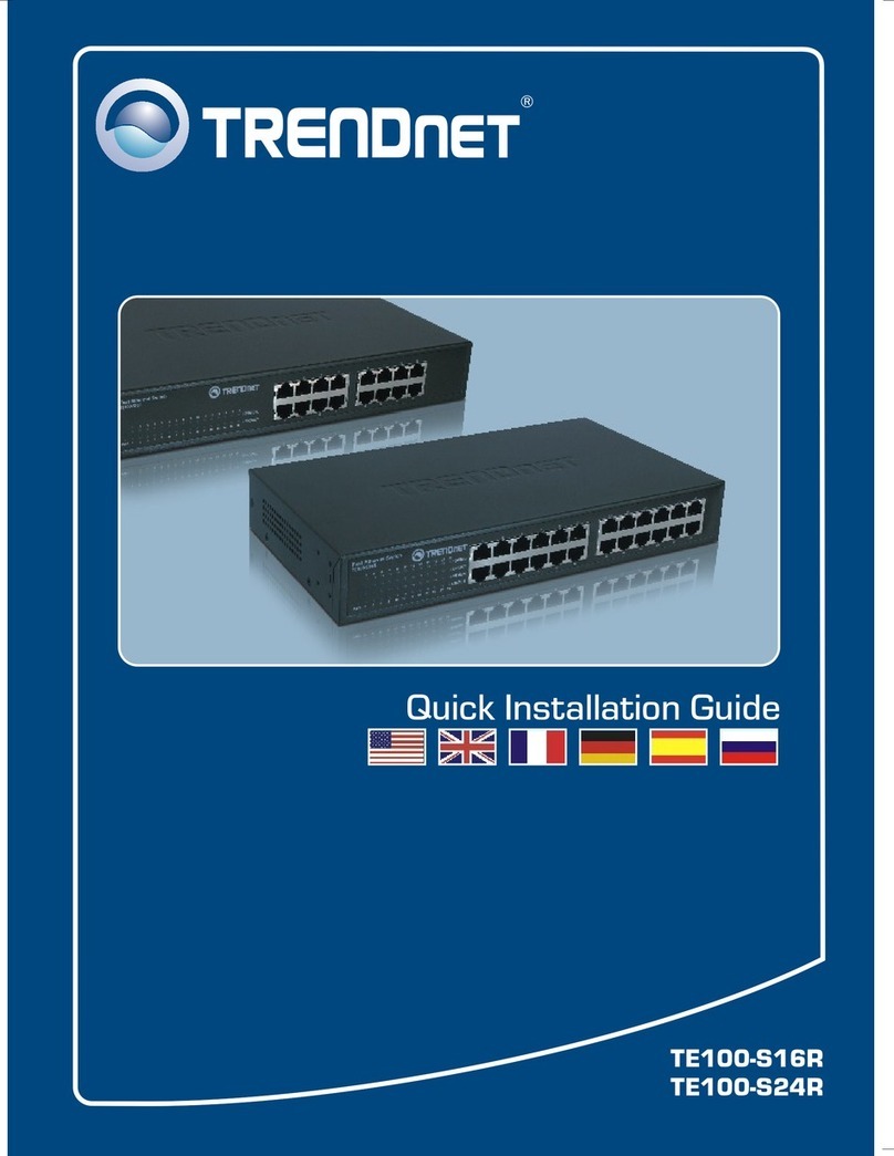 TRENDnet TE100-S16R Installation and operation manual