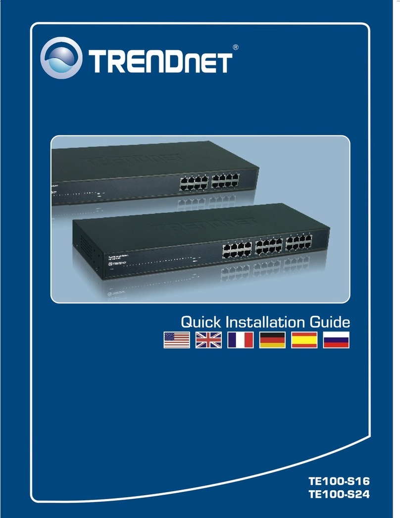 TRENDnet TE100-S16 - DATA SHEETS User manual