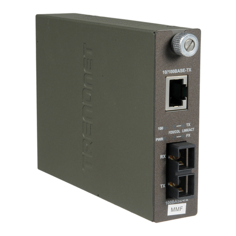 TRENDnet 100Base-FX Parts list manual