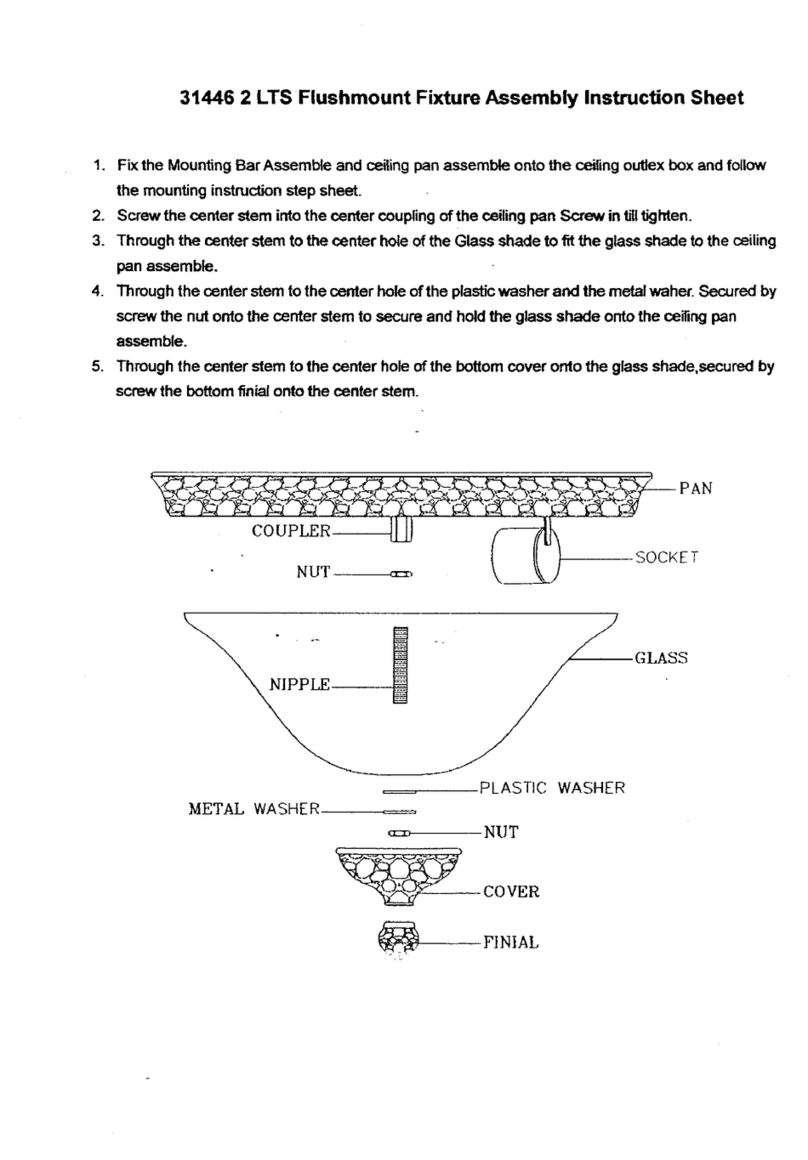 Triarch 2 LTS Flushmount Fixture 31446 Assembly instruction