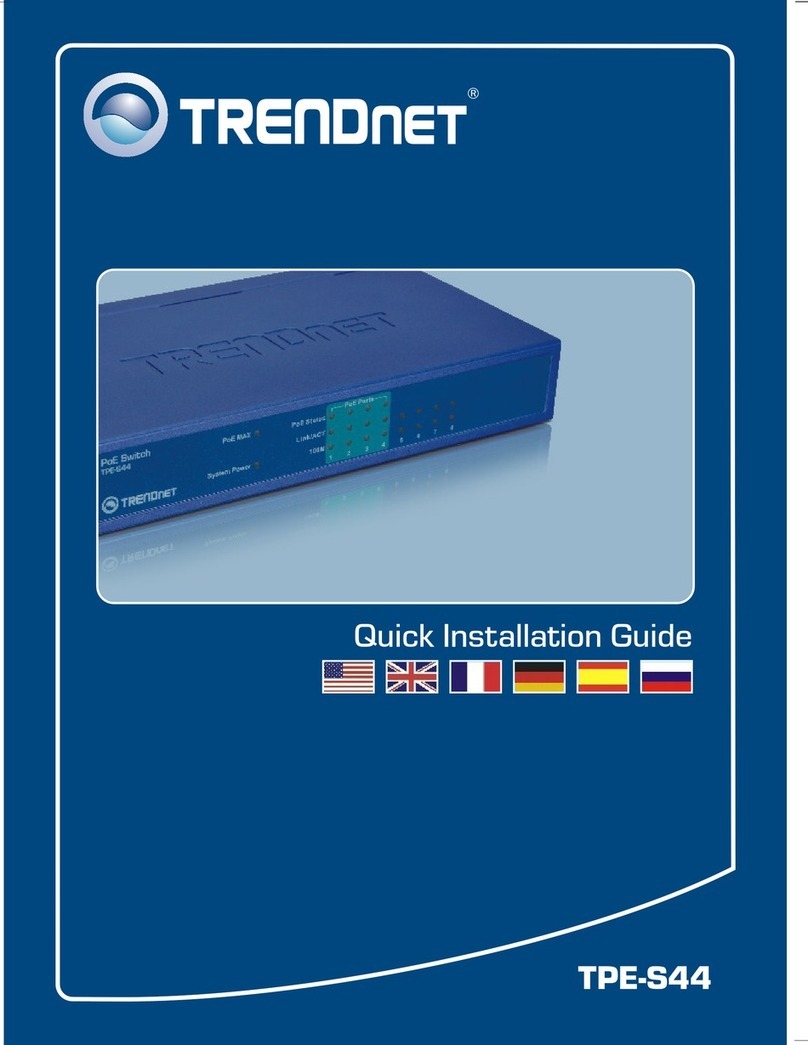 TRENDnet TPE-S44 - Switch Parts list manual