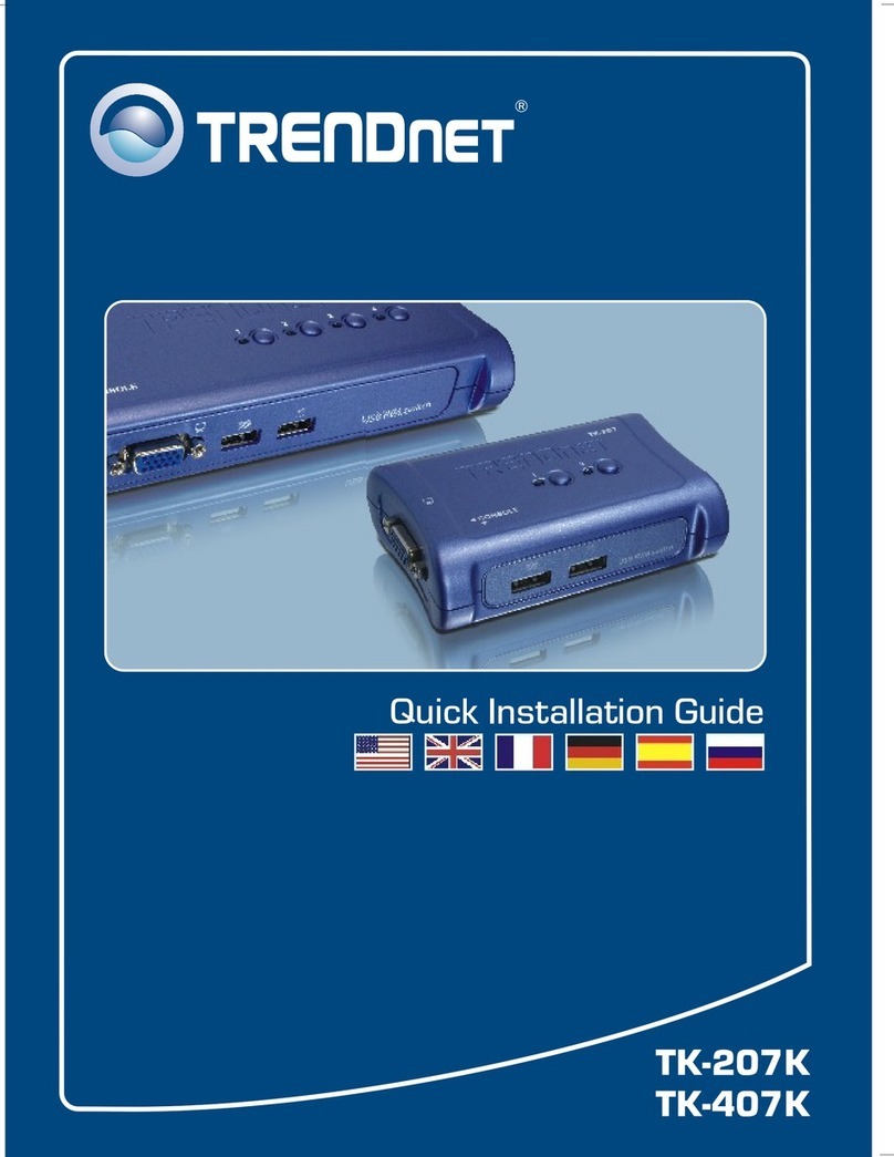 TRENDnet TK-407K - KVM Switch - USB User manual TRENDnet TK-407K - KVM Switch - USB User manual