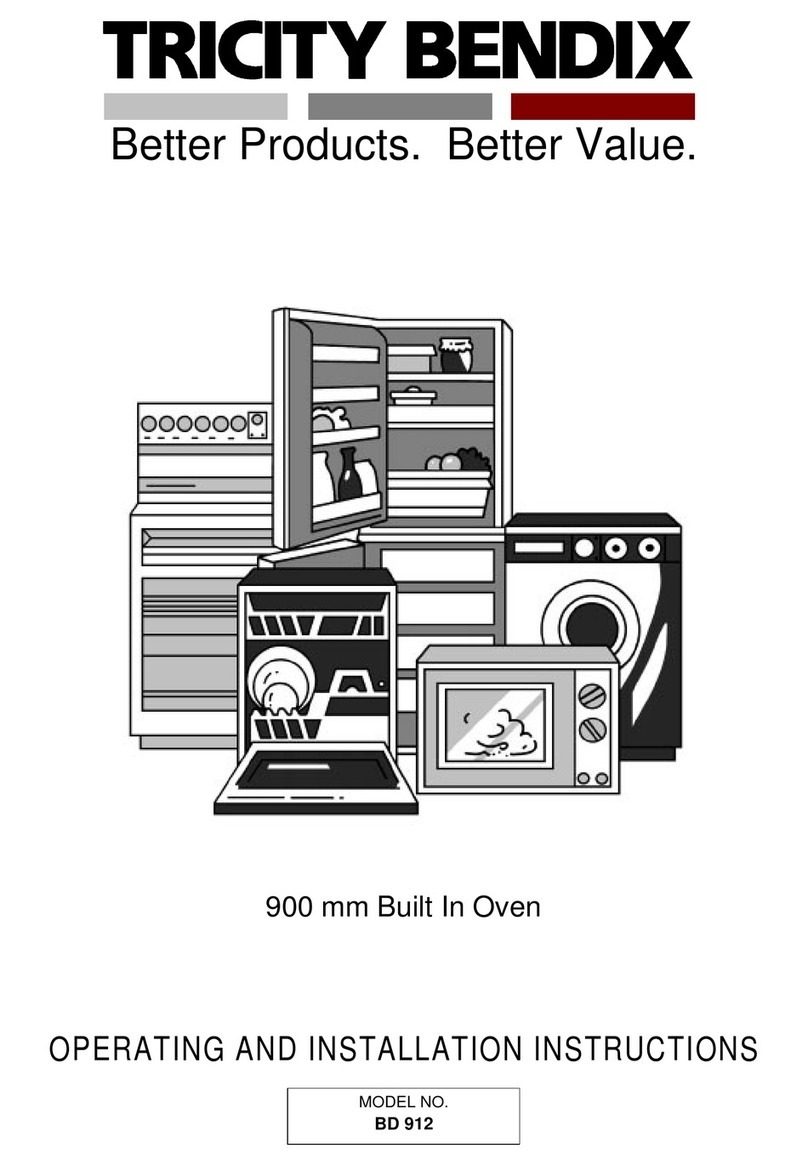 Tricity Bendix BD 912 Operating and installation instructions