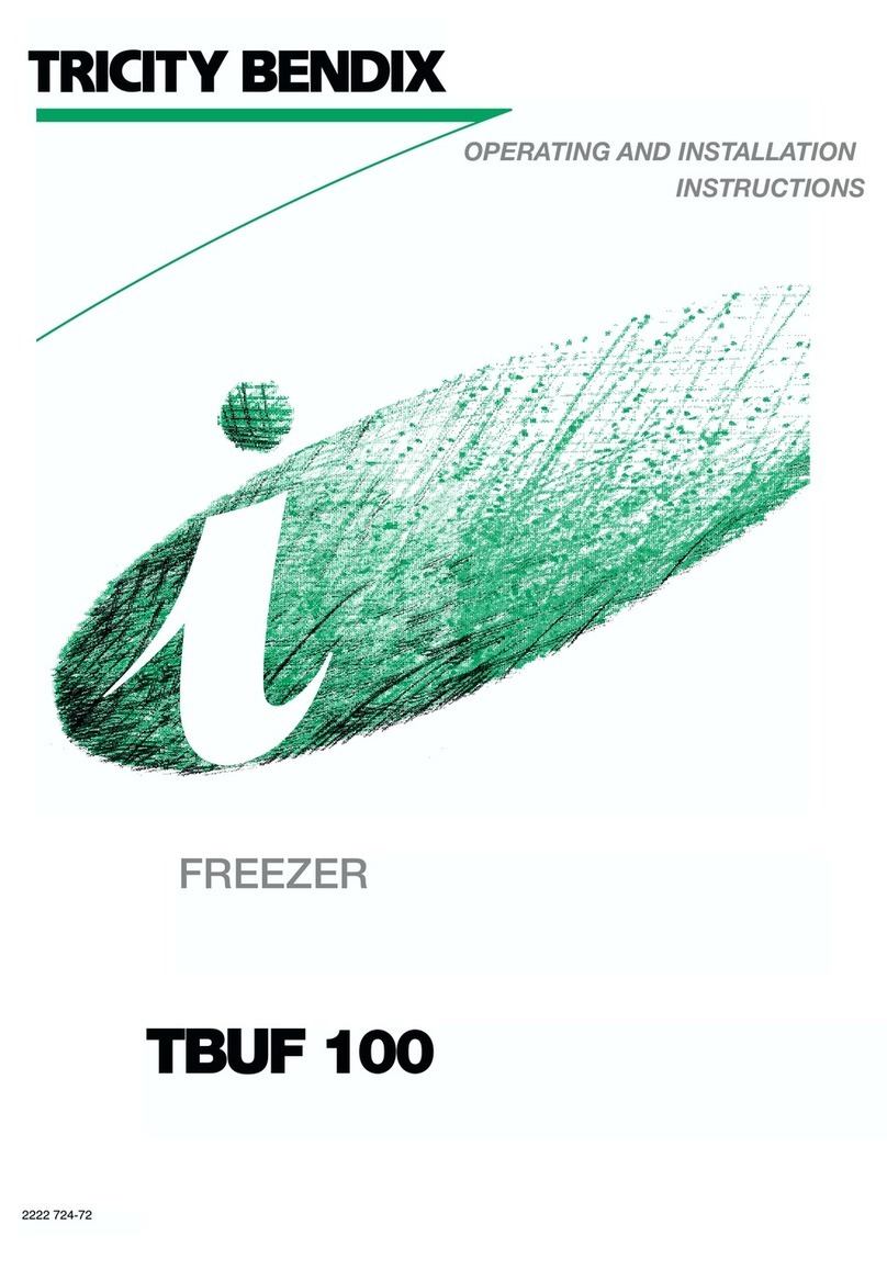 Tricity Bendix TBUF 100 User manual