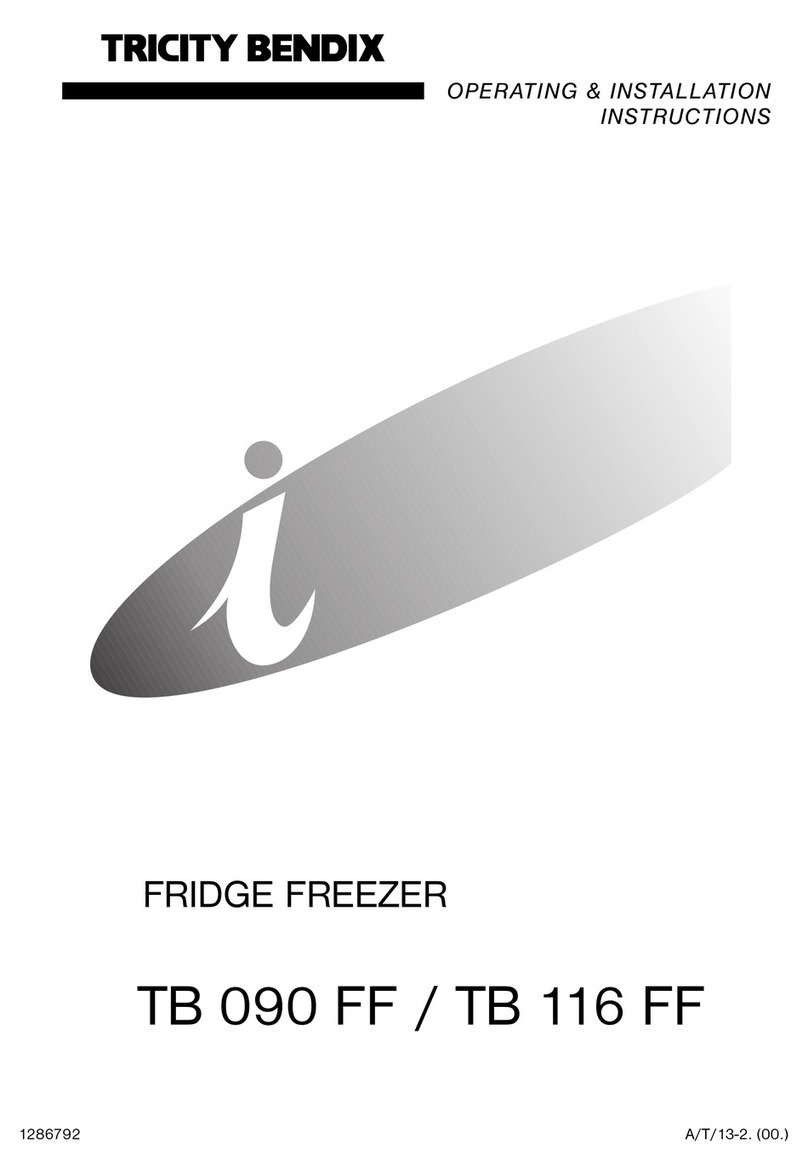 Tricity Bendix TB 116 FF Product guide