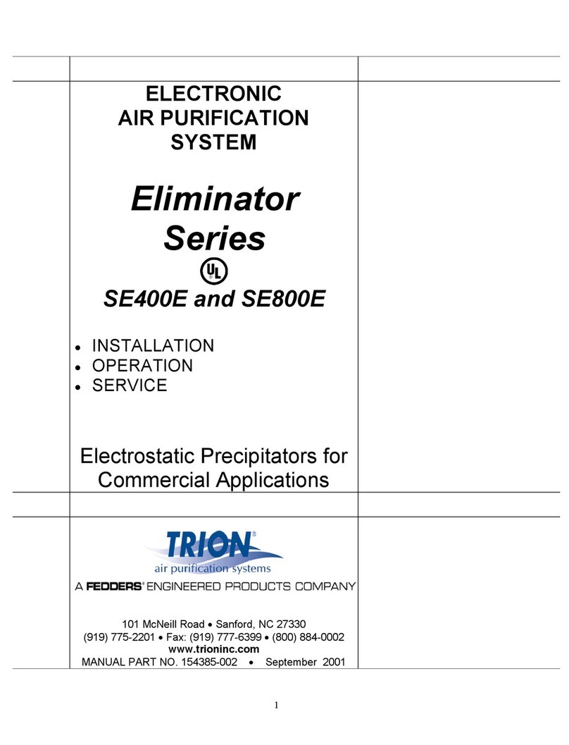 Trion ELIMINATOR SE400E Installation and operation