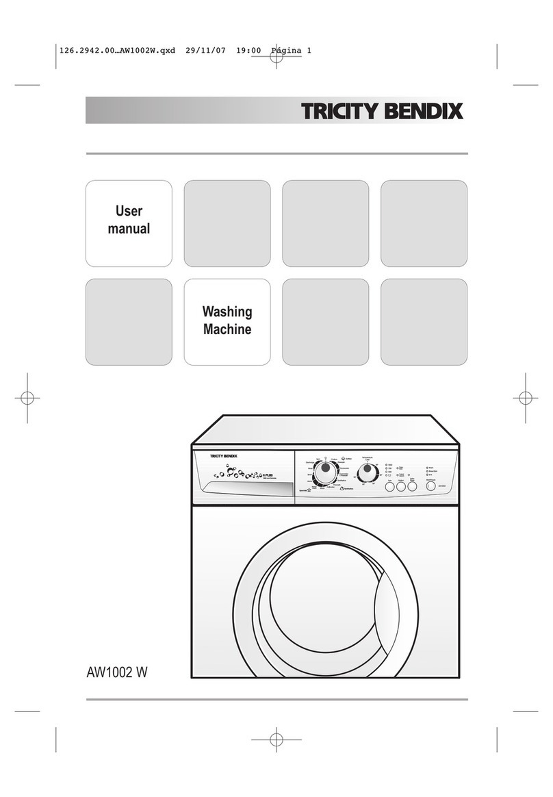 Tricity Bendix AW1002 W user manual
