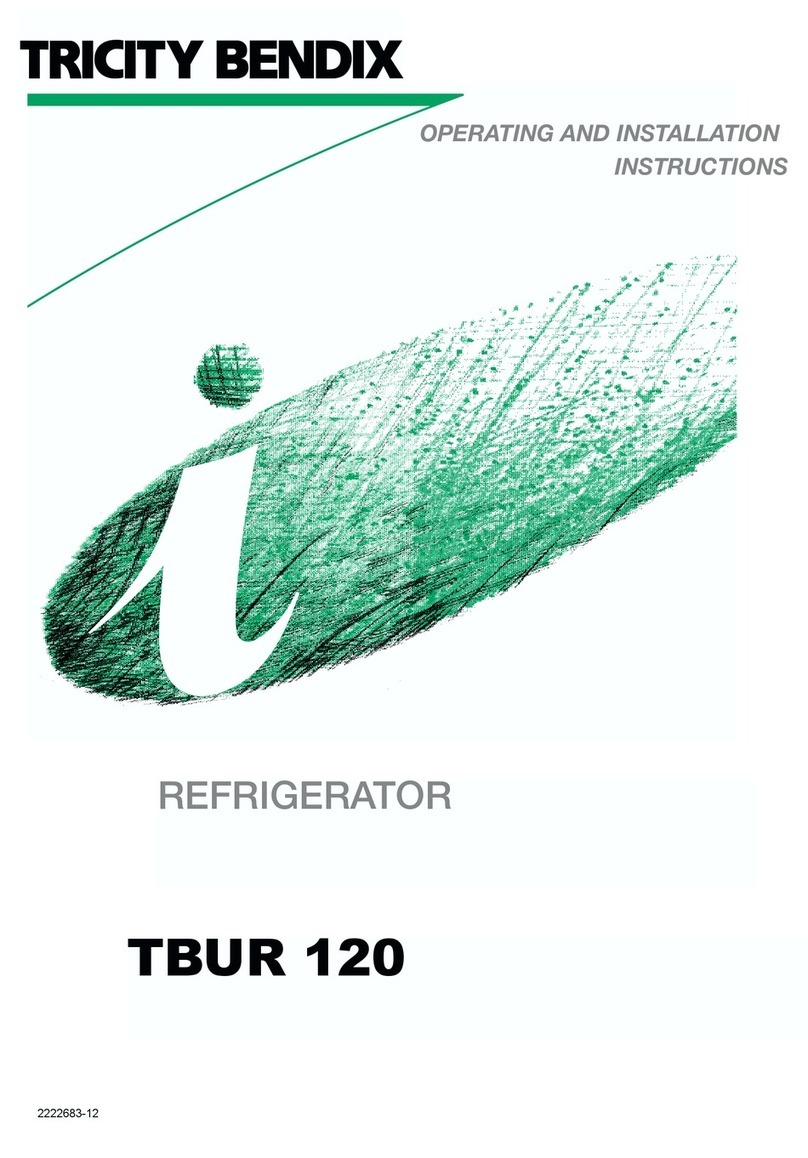 Tricity Bendix TBUR 120 Operating and installation instructions