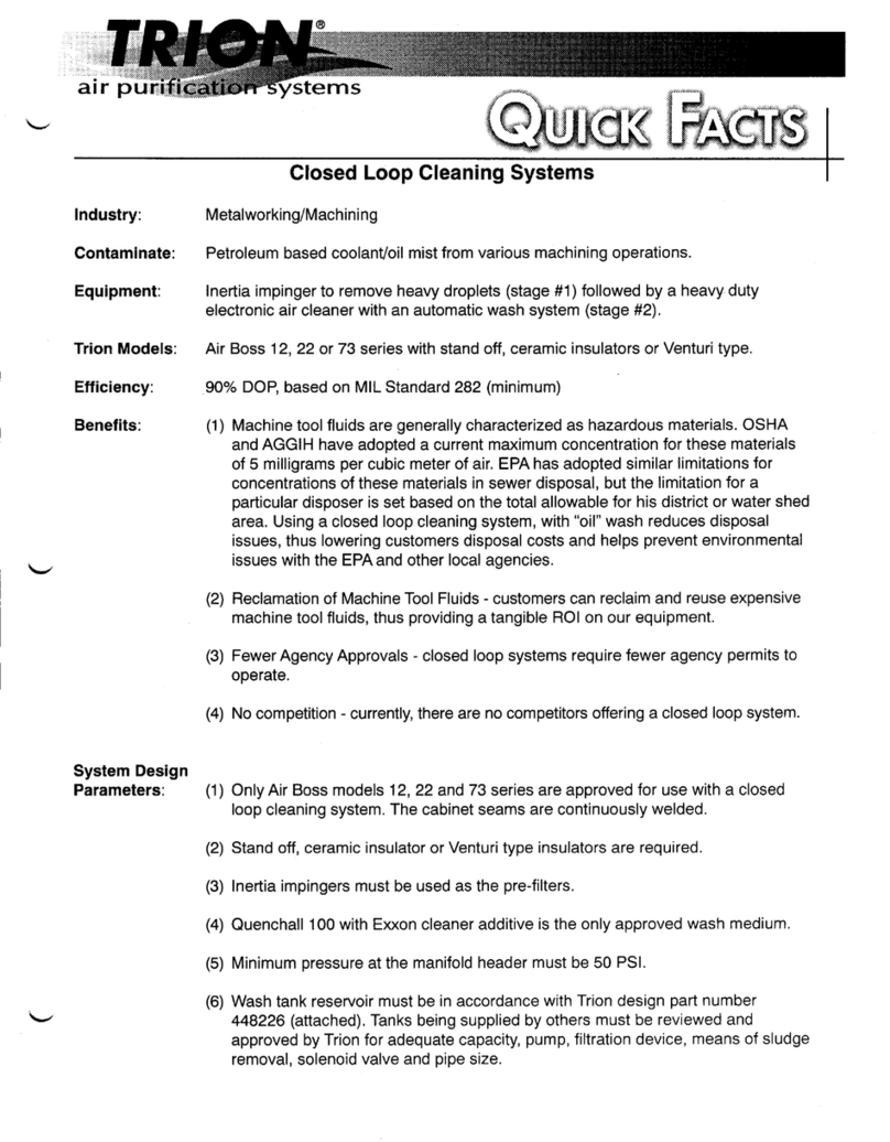Trion 73 Series technical information