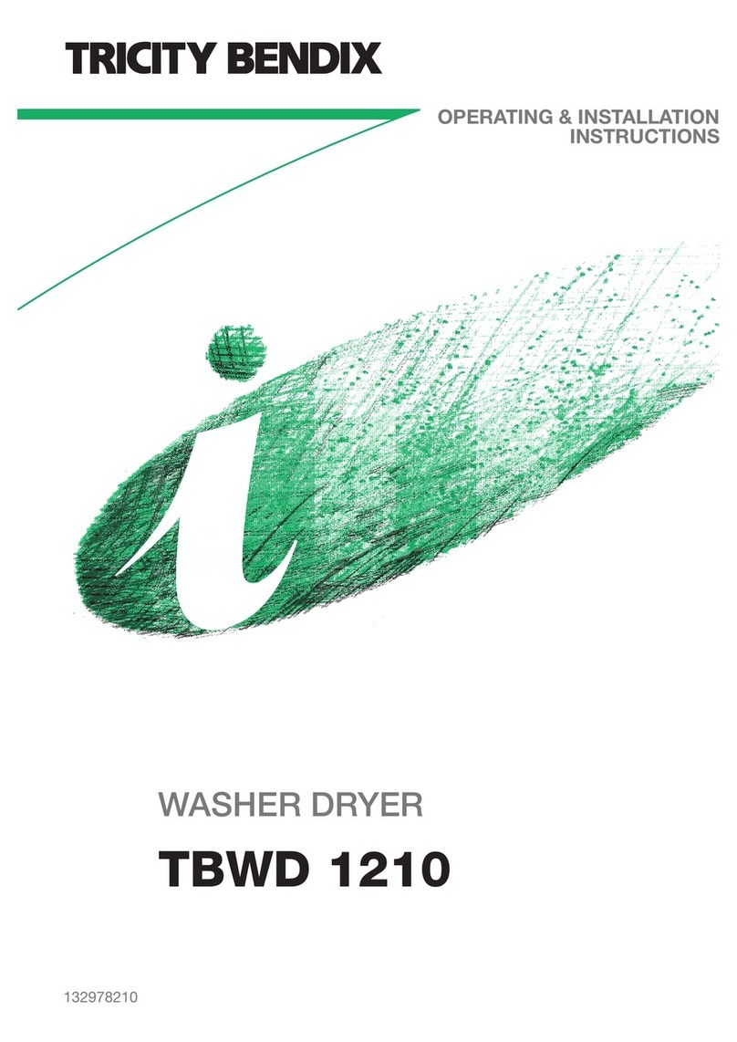 Tricity Bendix TBWD 1210 Operating & installation instructions