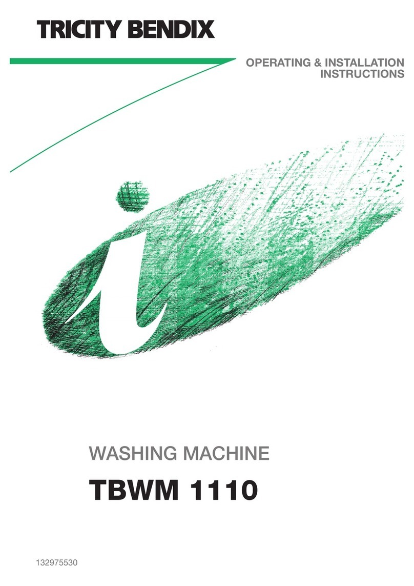 Tricity Bendix TBWM 1110 Operating & installation instructions