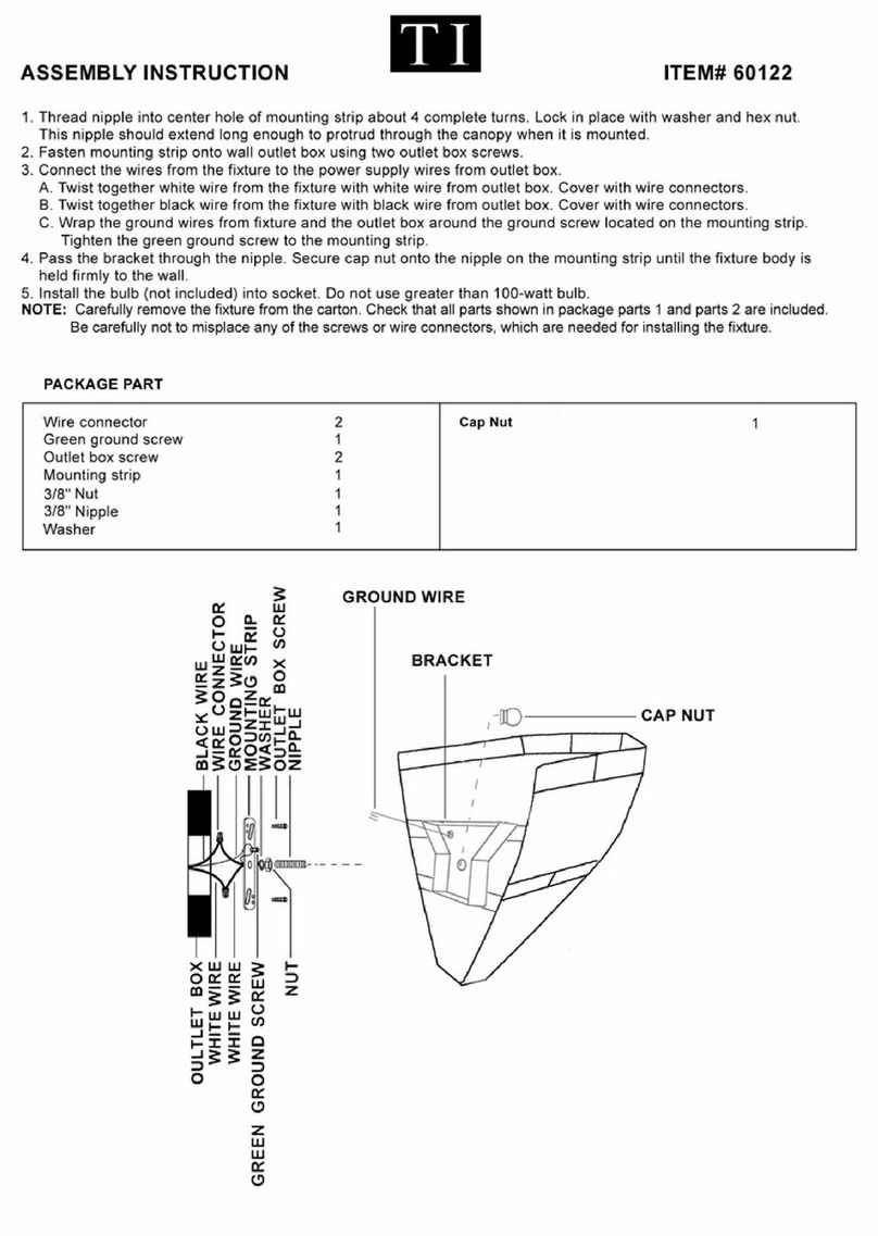 Triarch Indoor Lighting 60122 Assembly instructions