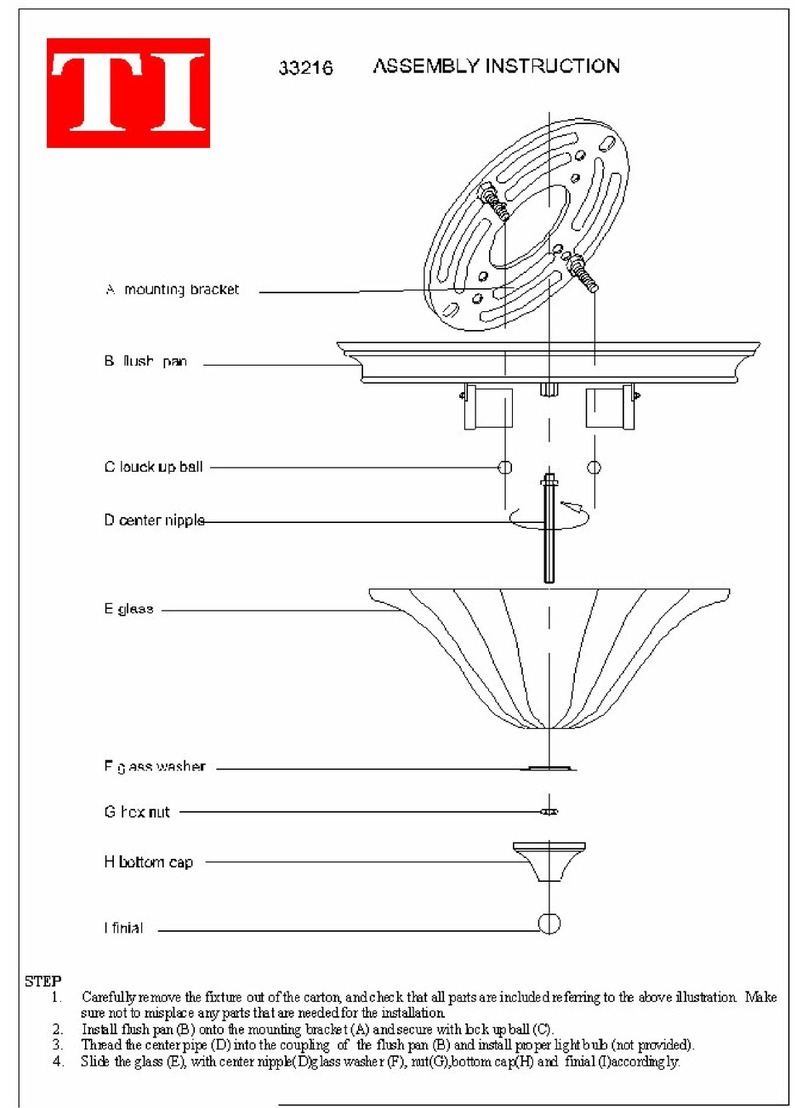 Triarch Indoor Lighting 33216 Assembly instruction