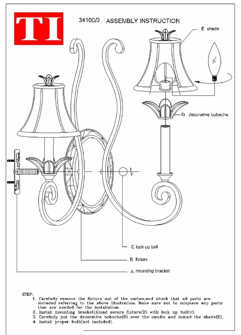 Triarch Indoor Lighting 34100/2 User manual Triarch Indoor Lighting 34100/2 User manual