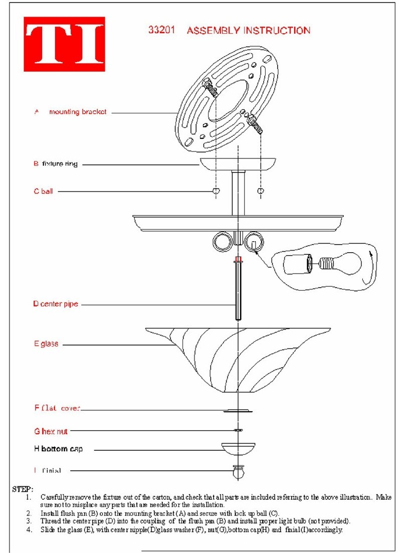 Triarch Indoor Lighting 33201 User manual Triarch Indoor Lighting 33201 User manual