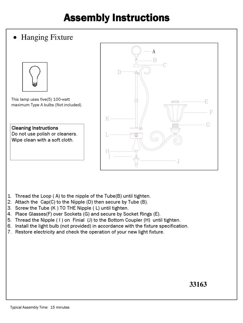 Triarch Indoor Lighting 33163 User manual Triarch Indoor Lighting 33163 User manual
