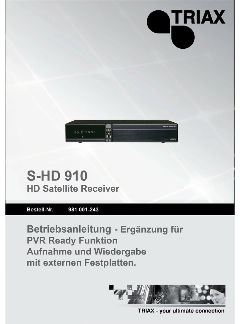 Triax S-HD 910 Betriebsanleitung