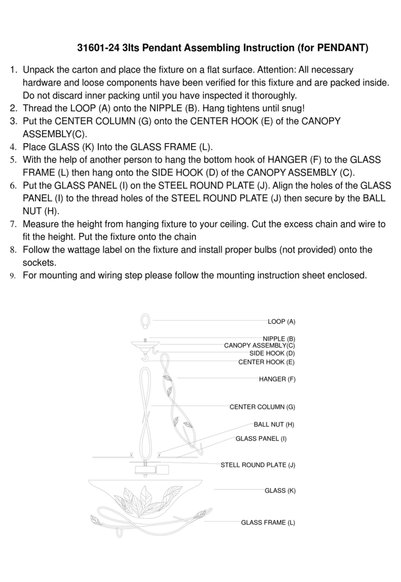 Triarch Pendant 31601-24 lts User manual Triarch Pendant 31601-24 lts User manual
