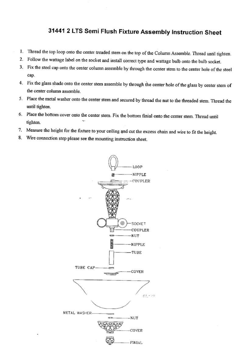 Triarch Semi Flush Fixture 31441 2LTS Mounting instructions