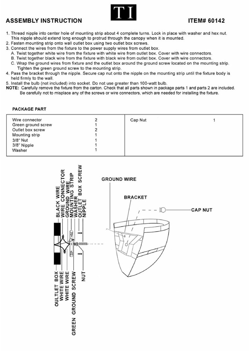 Triarch Indoor Lighting 60142 Assembling instructions