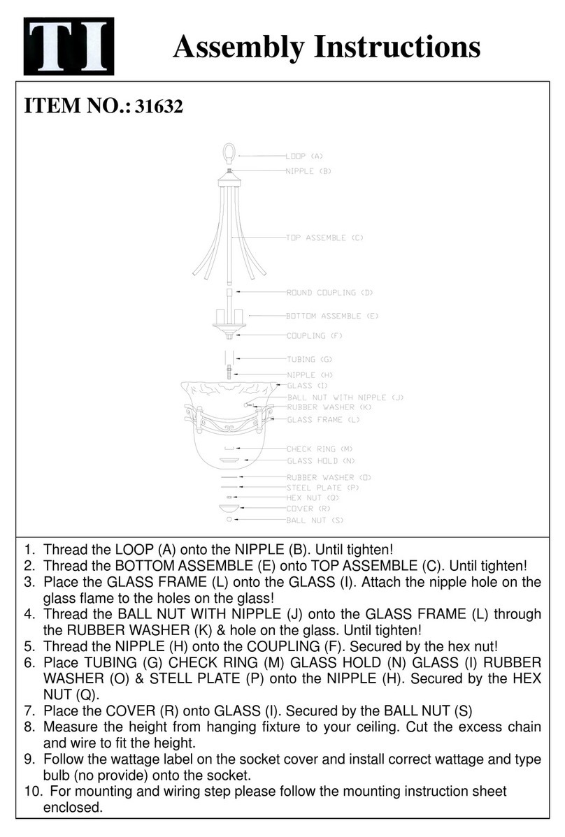 Triarch Indoor Lighting 31632 User manual