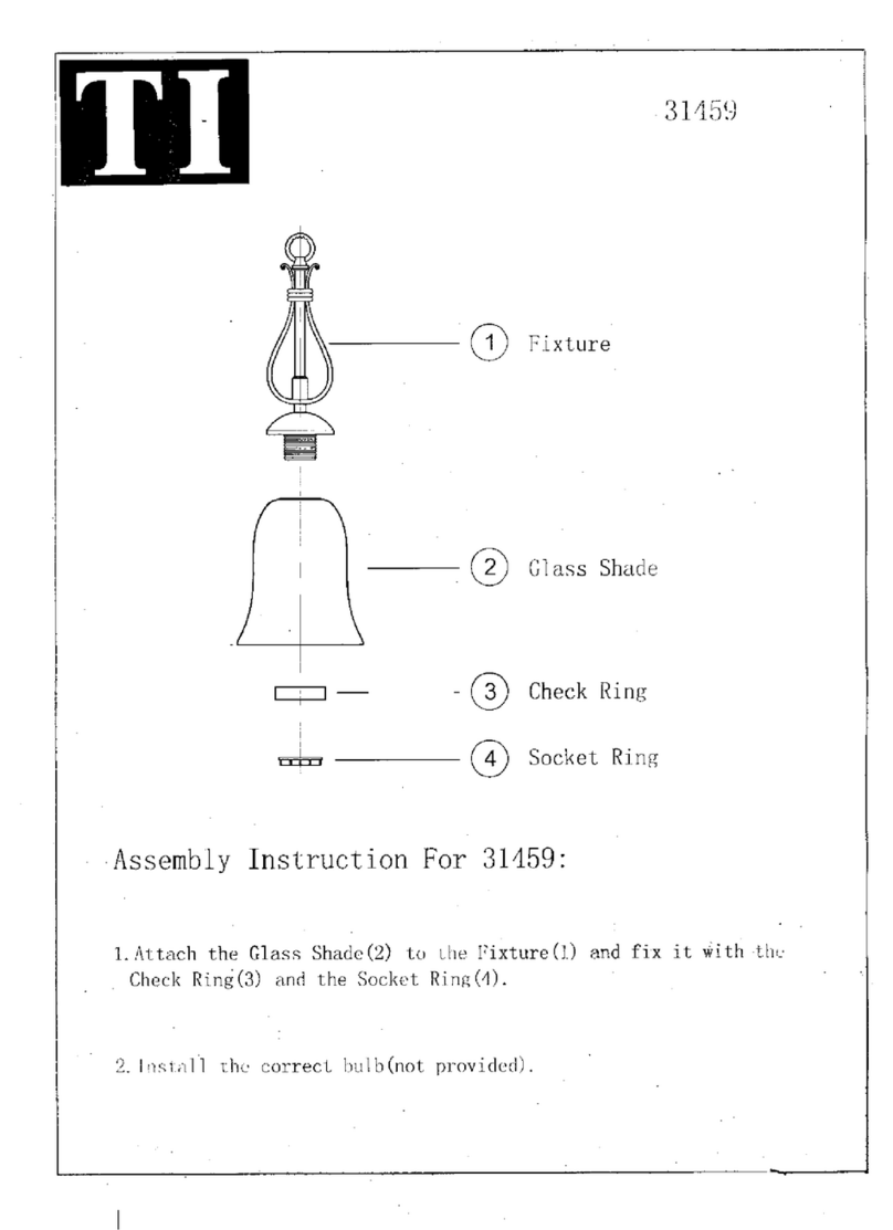 Triarch Indoor Lighting 31459 Assembly instructions