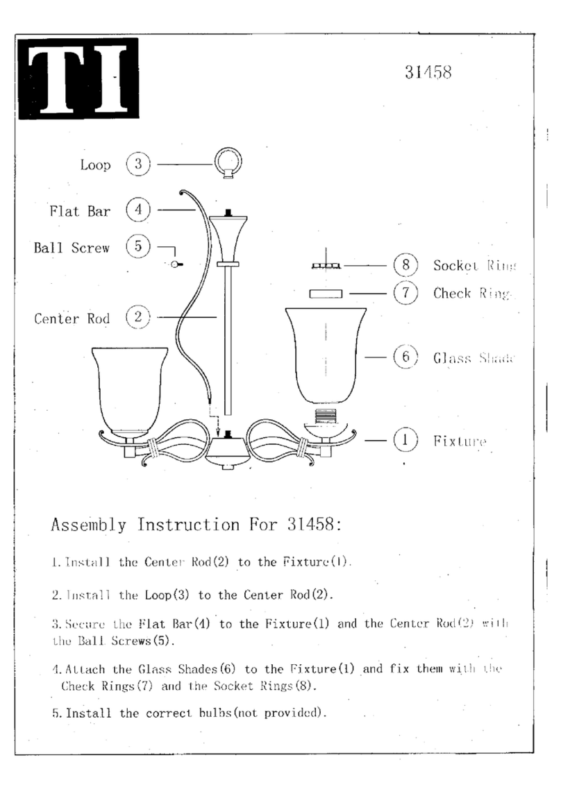 Triarch Indoor Lighting 31458 Assembly instructions
