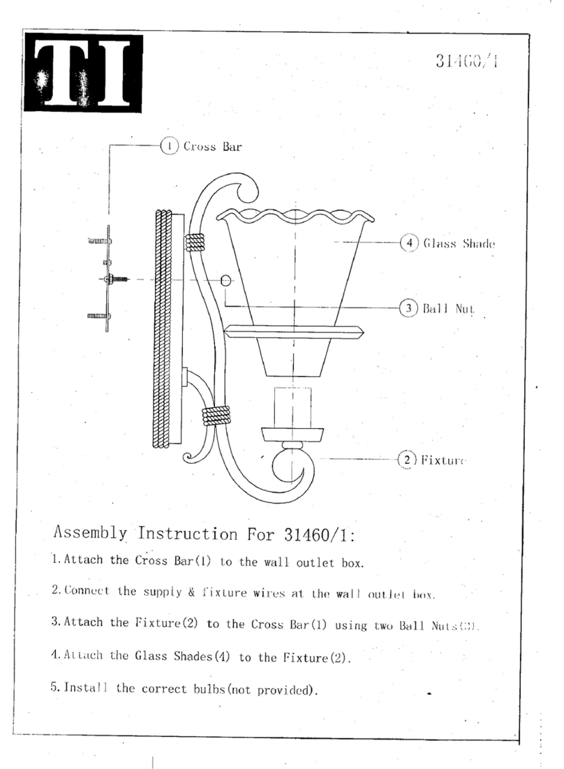 Triarch Indoor Lighting 31460/1 Assembly instructions