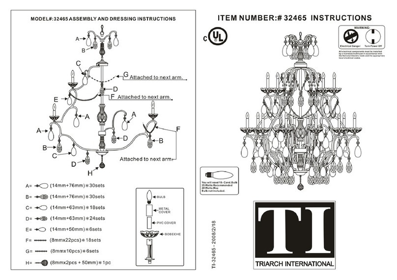Triarch Indoor Lighting 32465 instructions