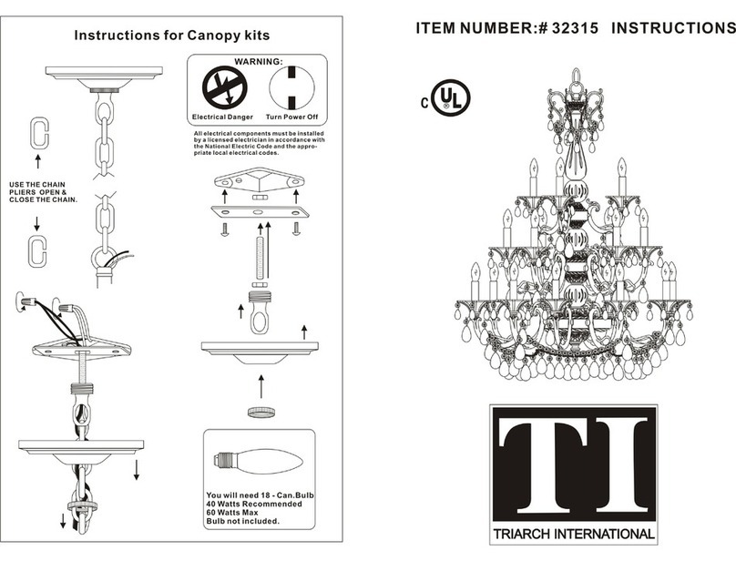 Triarch Indoor Lighting 32315 User manual
