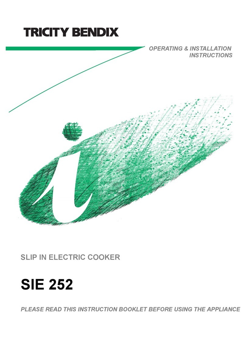 Tricity Bendix SIE 252 Operating & installation instructions