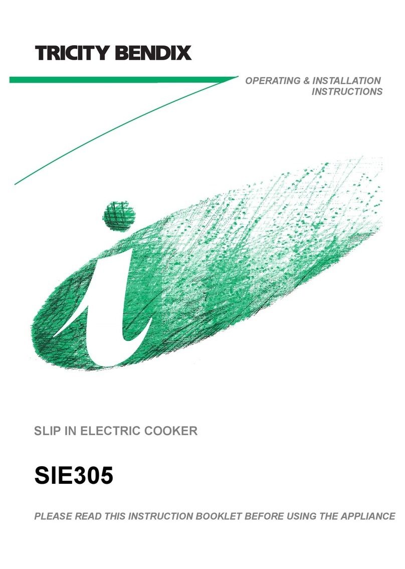 Tricity Bendix SIE305 Product guide