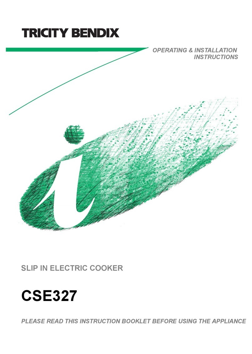 Tricity Bendix CSE327 Operating & installation instructions