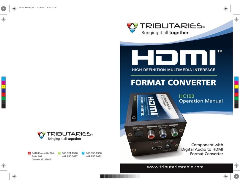 Tributaries HDMI HC100 Operation manual