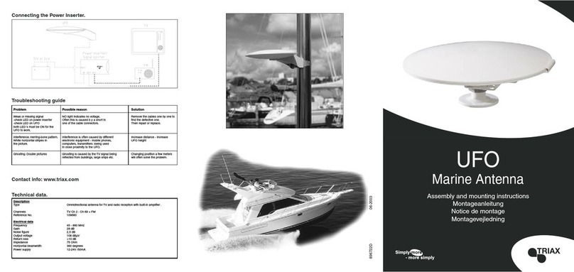 Triax UFO Marine Antenna Assembly and mounting instructions