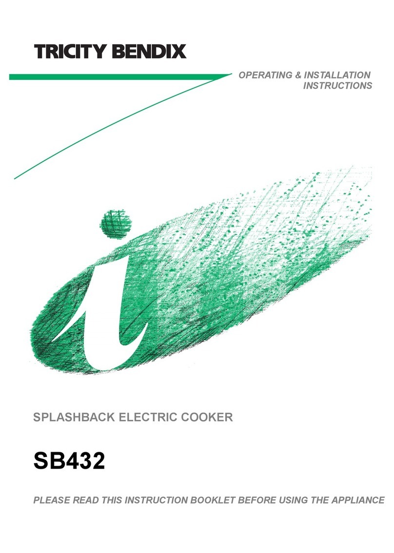 Tricity Bendix SB432 Operating & installation instructions