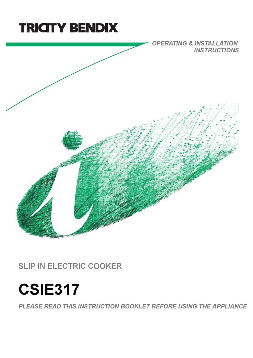 Tricity Bendix CSIE317 Operating & installation instructions