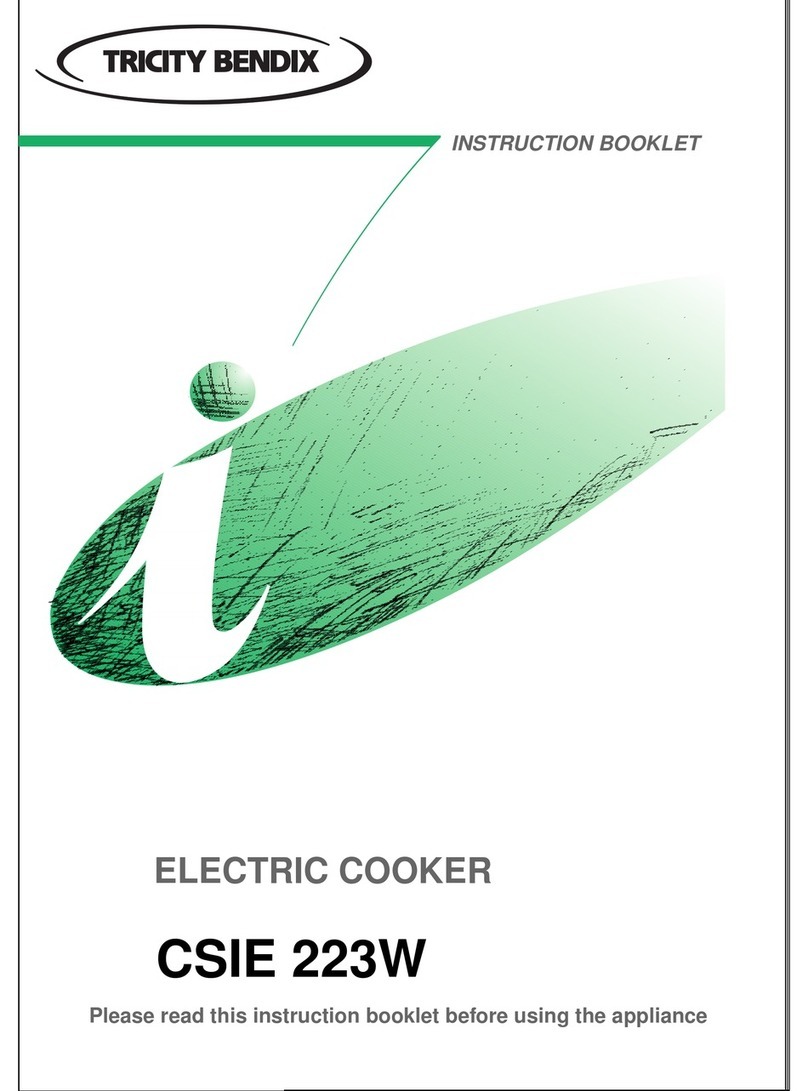 Tricity Bendix CSIE 223W User manual