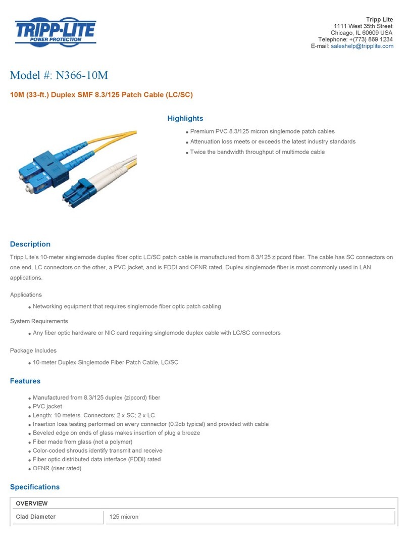 Tripp Lite N366-10M User manual