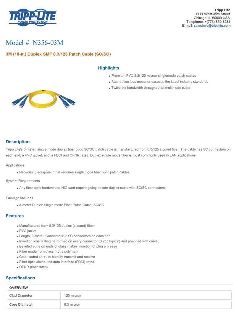 Tripp Lite N356-03M User manual