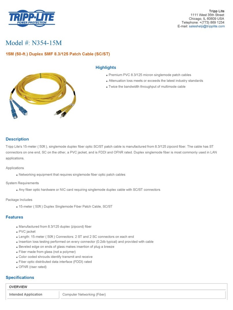 Tripp Lite N354-15M Specification sheet