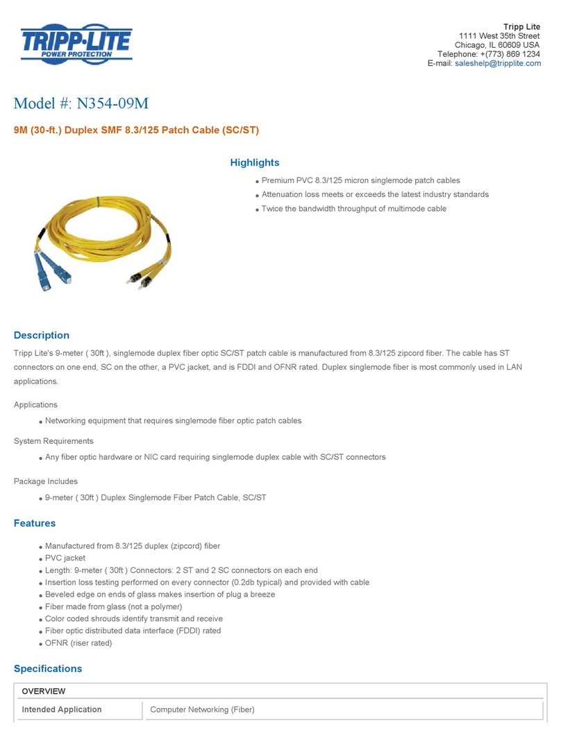 Tripp Lite N354-09M User manual