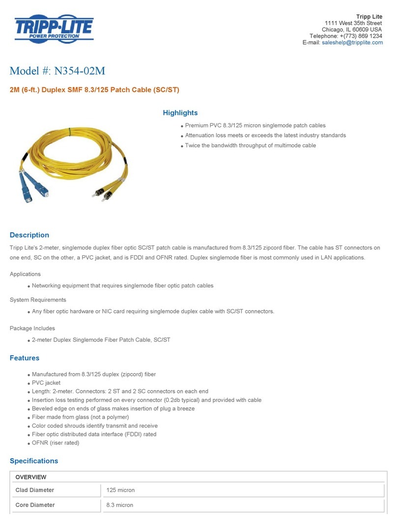 Tripp Lite N354-02M User manual