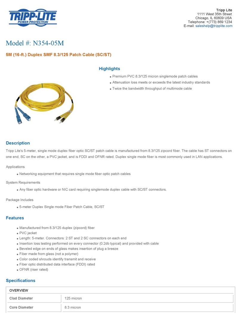 Tripp Lite N354-05M User manual Tripp Lite N354-05M User manual