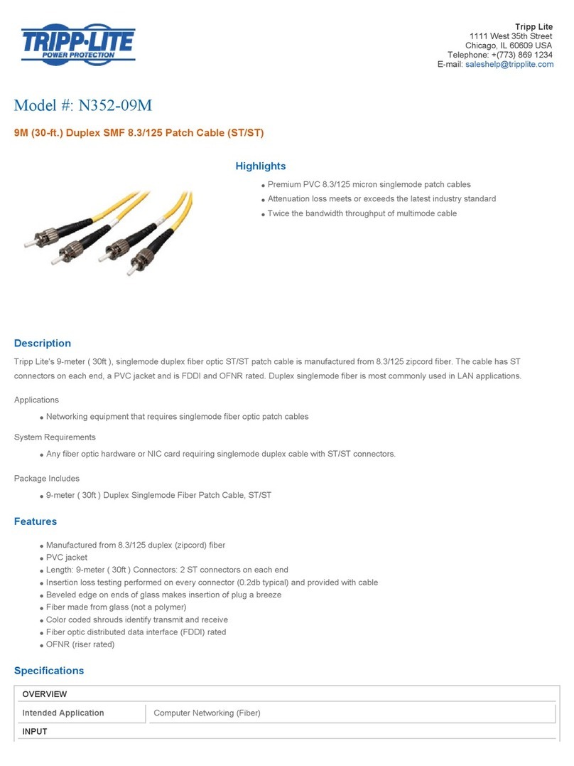 Tripp Lite N352-09M User manual