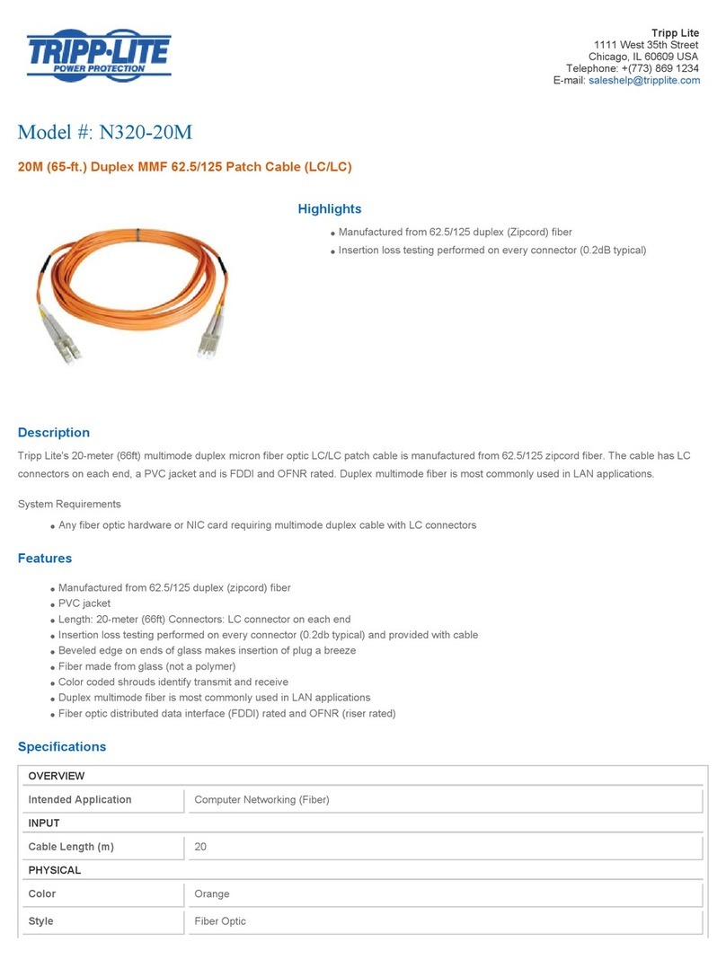 Tripp Lite N320-20M User manual Tripp Lite N320-20M User manual